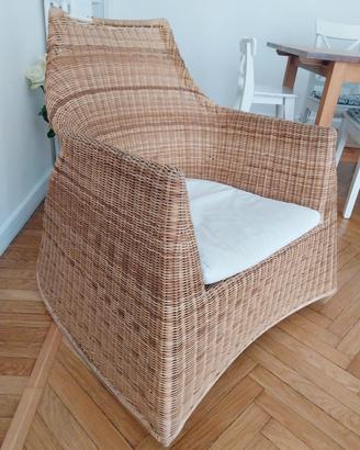 ikea PS Hejka poltrona a dondolo vintage in vimini