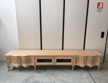 Mobile base madia soggiorno porta TV legno grezzo