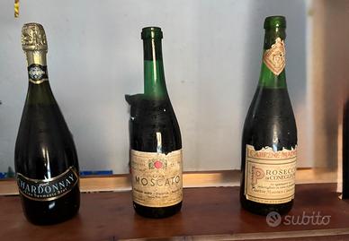 Lotto 3 bottiglie di vino d’epoca