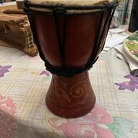 Tamburo etnico artigianale pelle naturale