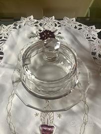 Formaggiera vintage in cristallo