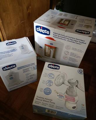 Kit chicco cuoci pappa, tiralatte e scalda biberon