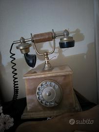 telefono in marmo,, telefono con disco rotante