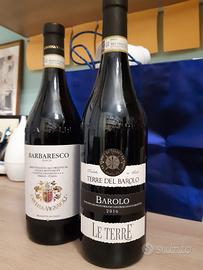 Vino BAROLO 2016 e BARBARESCO 2022 Docg Piemonte