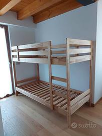 MYDAL Struttura per letto a castello, pino, 90x200