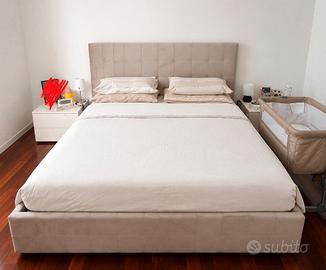 LETTO MATRIMONIALE CONTENITORE + 2 COMODINI