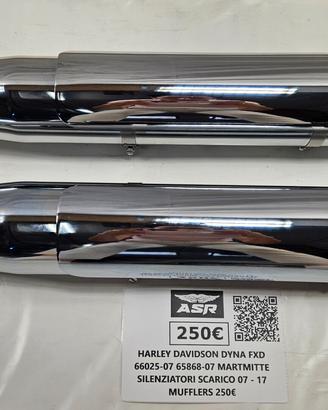 GRUPPO SILENZIATORE SCARICO CROMATO ORIGINALE HARL