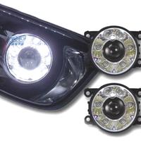 FARI ANABBAGLIANTI A LED LUCE DIURNA FONDO CROMATO