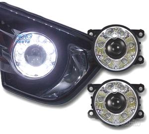 FARI ANABBAGLIANTI A LED LUCE DIURNA FONDO CROMATO