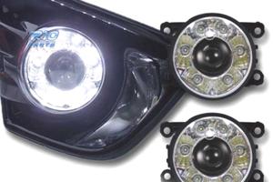 FARI ANABBAGLIANTI A LED LUCE DIURNA FONDO CROMATO