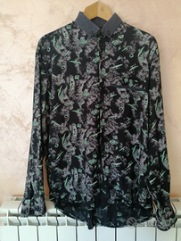 Camicia uomo vintage a fantasia di aerei