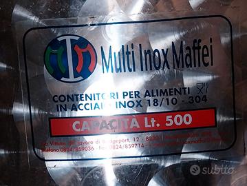 Botte in acciaio inox 18/10 da 500 l