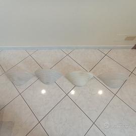 Lampadario e 4 apliques vetro antichizzato