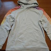 Felpa ADIDAS bianca con cappuccio