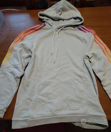 Felpa ADIDAS bianca con cappuccio