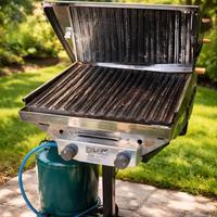 Barbecue I.G.F. con pietra lavica a gas in acciaio