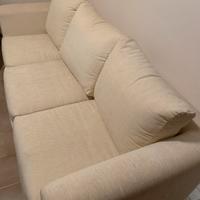 Divano letto moderno beige 3 posti