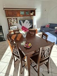 Elegante mobile per il salotto + tavola + sedie