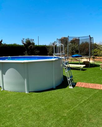 Piscina fuori terra rigida ovale Gre 510x360x120