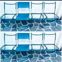 4 Telai per sedie  in metallo + telo in Dralon