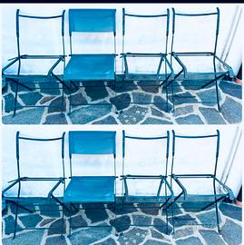 4 Telai per sedie  in metallo + telo in Dralon