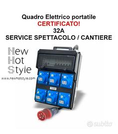 Quadro elettrico certificato portatile service 32A