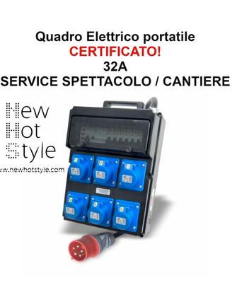 Quadro elettrico certificato portatile service 32A