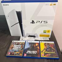 Ps5 slim disco nuova con giochi 2 anni garanzia