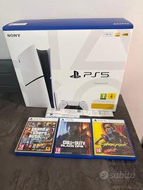 Ps5 slim disco nuova con giochi 2 anni garanzia