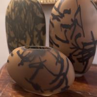 Set 3 vasi vetro artistico stile Murano