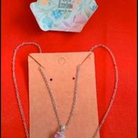 Collana Ezzelino cuore rosa con zircone