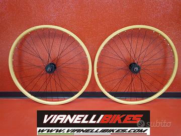 Ruote cerchi legno pista fixed vintage 3 RATE