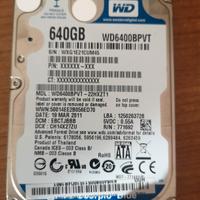 Disco fisso Western Digital 640Gb