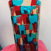 vaso in vetro di Murano serie "pezzati"  Bianconi