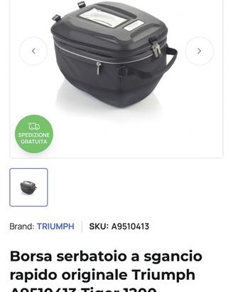 Borsa serbatoio GIVI con marchio Triumph