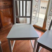 4 Sedie legno bianco