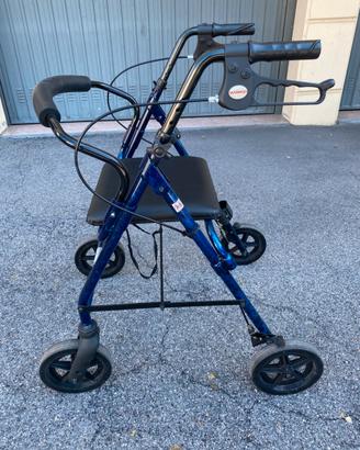 Deambulatore Rollator WIMED a 4 ruote con seduta