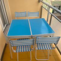 Tavolino da pic nic con sedie