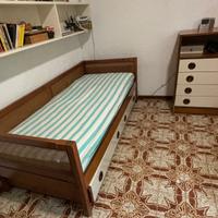 Letto singolo con cassettiera scrivania 