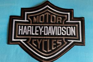 Toppa patch Harley Davidson grande cm 26, grigia