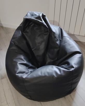 Poltrona Sacco Pelle Nera