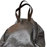Borsa in pelle argento