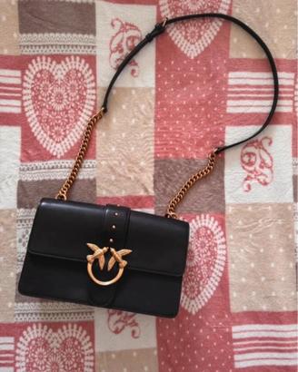 borsa a tracolla Pinko Love Bag in pelle nera