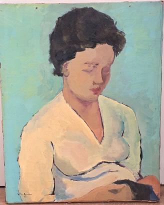 Vito Apuleo 1955 -Dipinto Olio su Tela - Ritratto