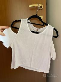 maglia trasparente bianca