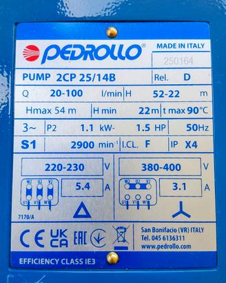 Pompa Petrollo 2CP 25/14B Trifase