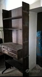 Libreria mobile antico con 4 cassetti da restaurar