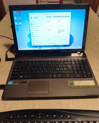 Acer Aspire 5750G notebook (touchpad difettoso)