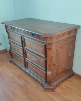 cassettone antico in legno massello