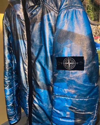 🔝STONE ISLAND Reflective Camouflage Blu Taglia L🔝